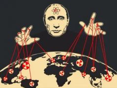 Путин-паук. Иллюстрация: Carlos Cuelho (RFE/RL)